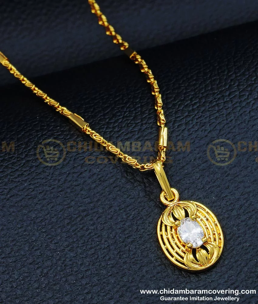 Single stone on sale gold pendant